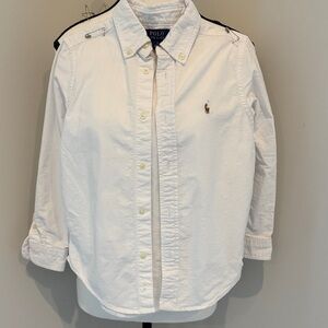 Polo by Ralph Lauren White Kids Button Down Shirt